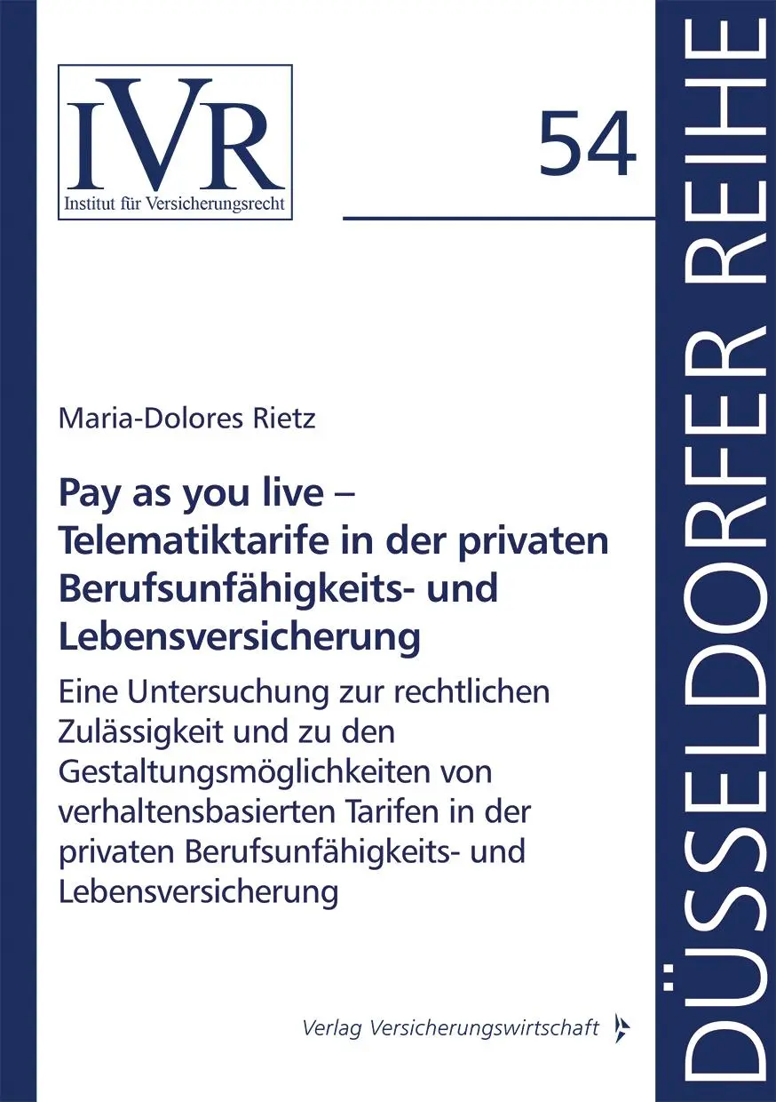 Cover: 9783963295119 | Pay as you live - Telematiktarife in der privaten...