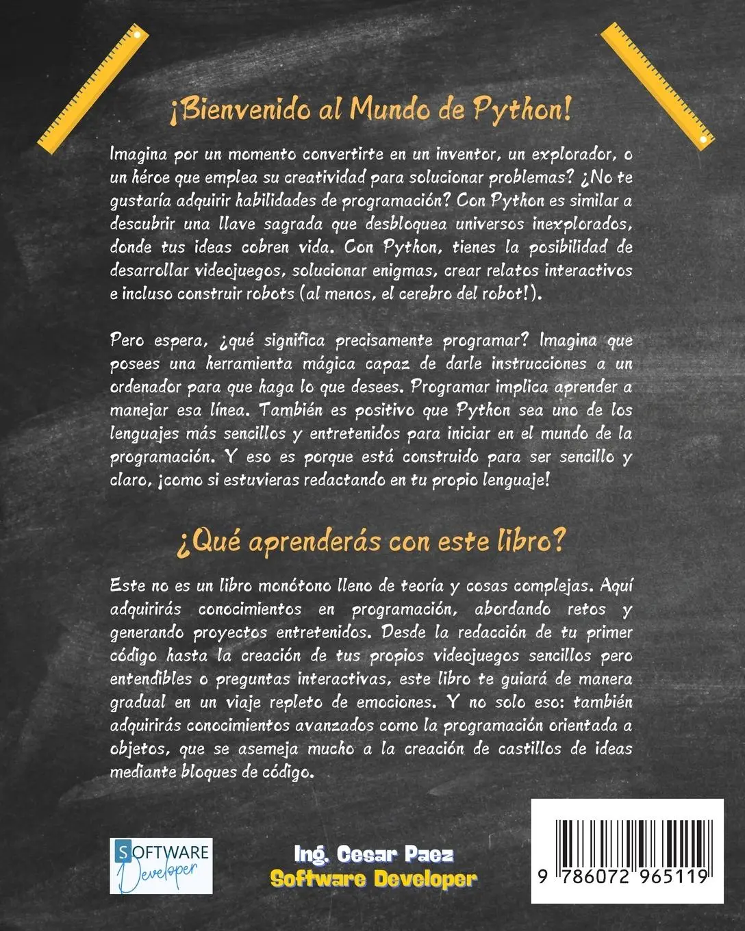 Rückseite: 9786072965119 | Aprende Python Jugando | Cesar Paez | Taschenbuch | Spanisch | 2025