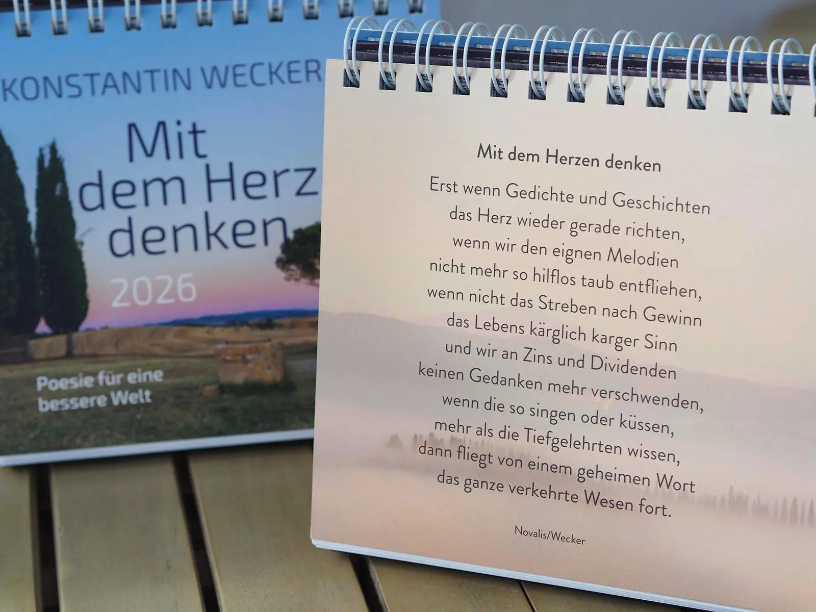 Bild: 4251693905219 | Wochenkalender 2026: Mit dem Herzen denken | Konstantin Wecker | 2026