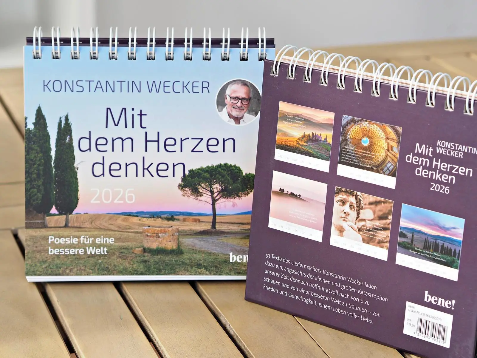 Bild: 4251693905219 | Wochenkalender 2026: Mit dem Herzen denken | Konstantin Wecker | 2026
