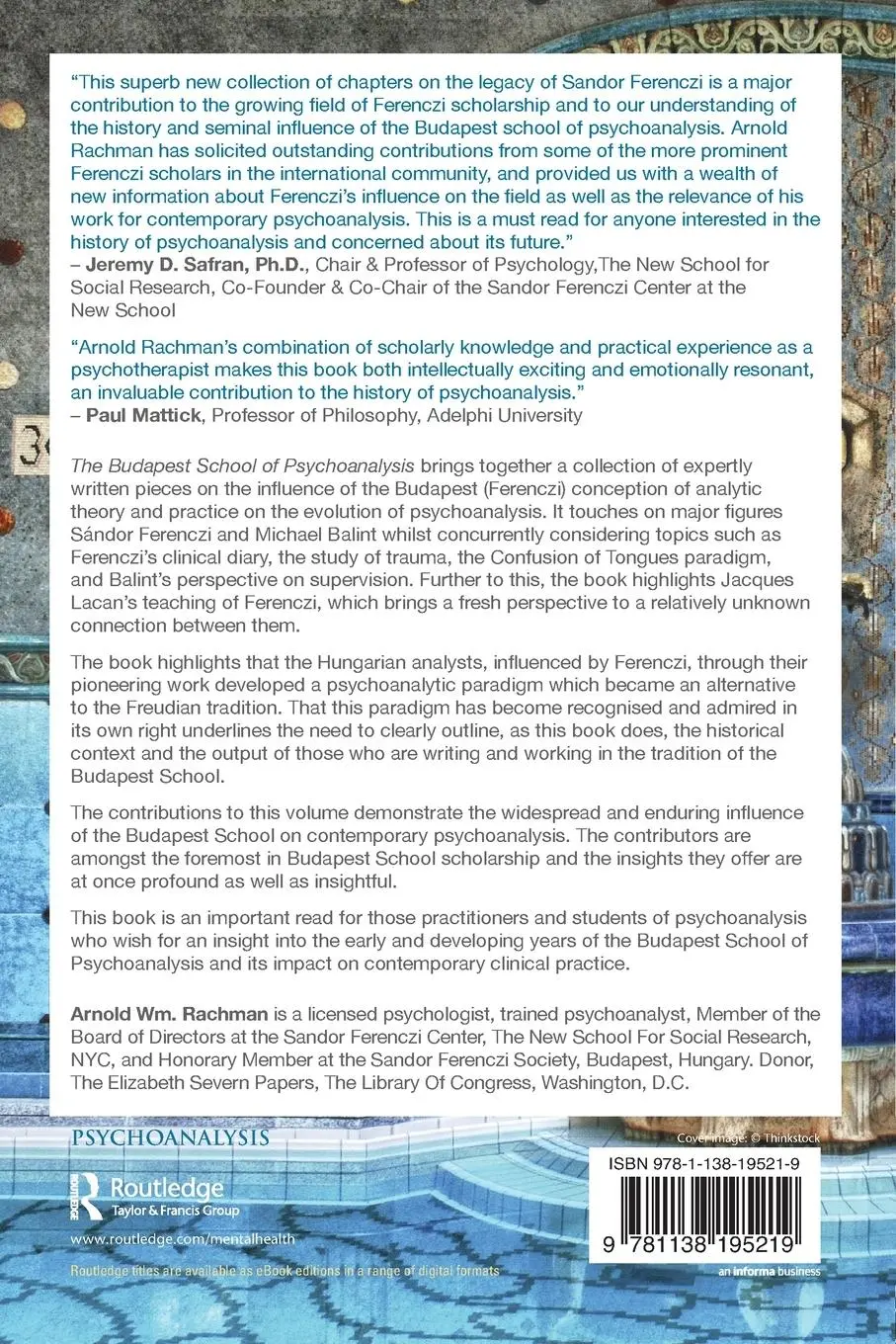Rückseite: 9781138195219 | The Budapest School of Psychoanalysis | Arnold Rachman | Taschenbuch