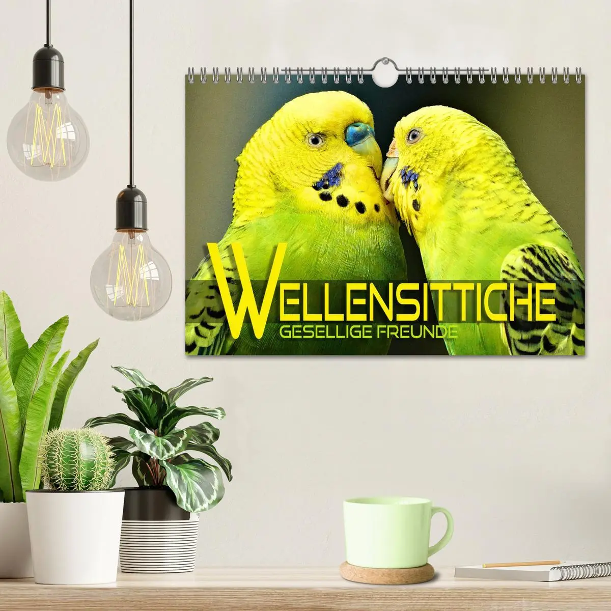 Bild: 9783457605219 | Wellensittiche - gesellige Freunde (Wandkalender 2026 DIN A4 quer),...