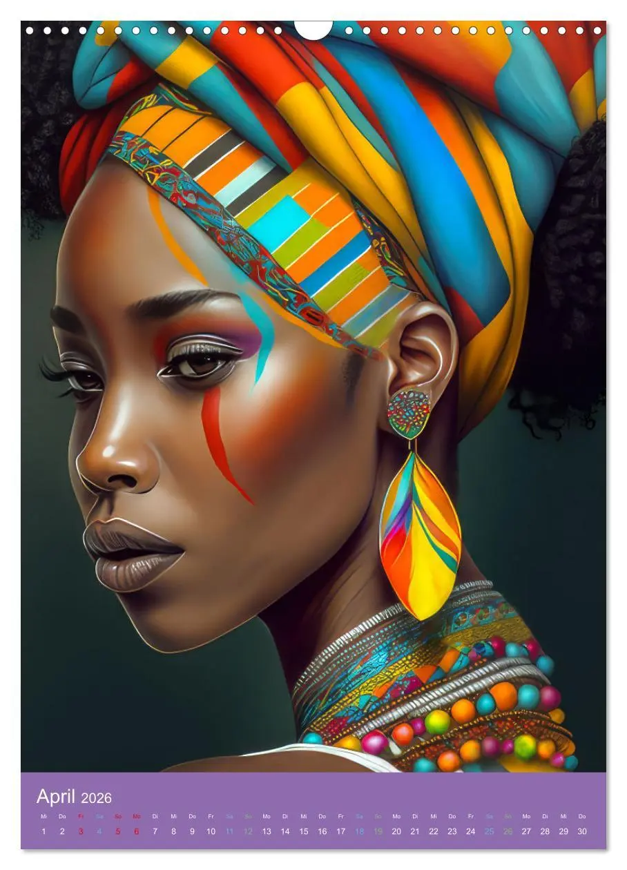Bild: 9783516315219 | Afrikanische Frauen - Portraits im Stil der afrikanischen Kultur...