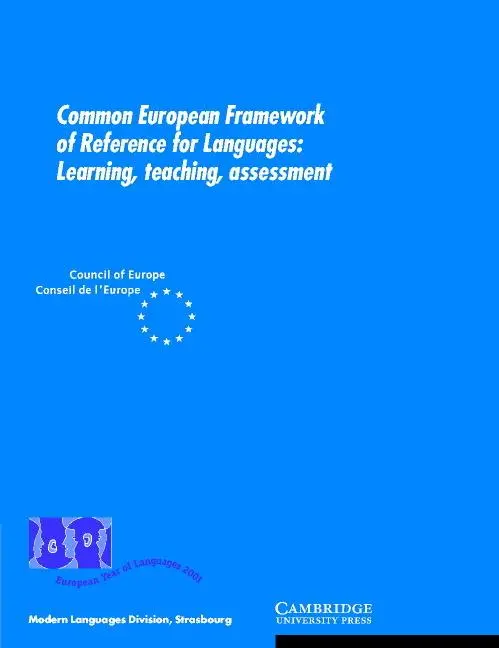 Cover: 9780521005319 | Common European Framework of Reference for Languages | Taschenbuch