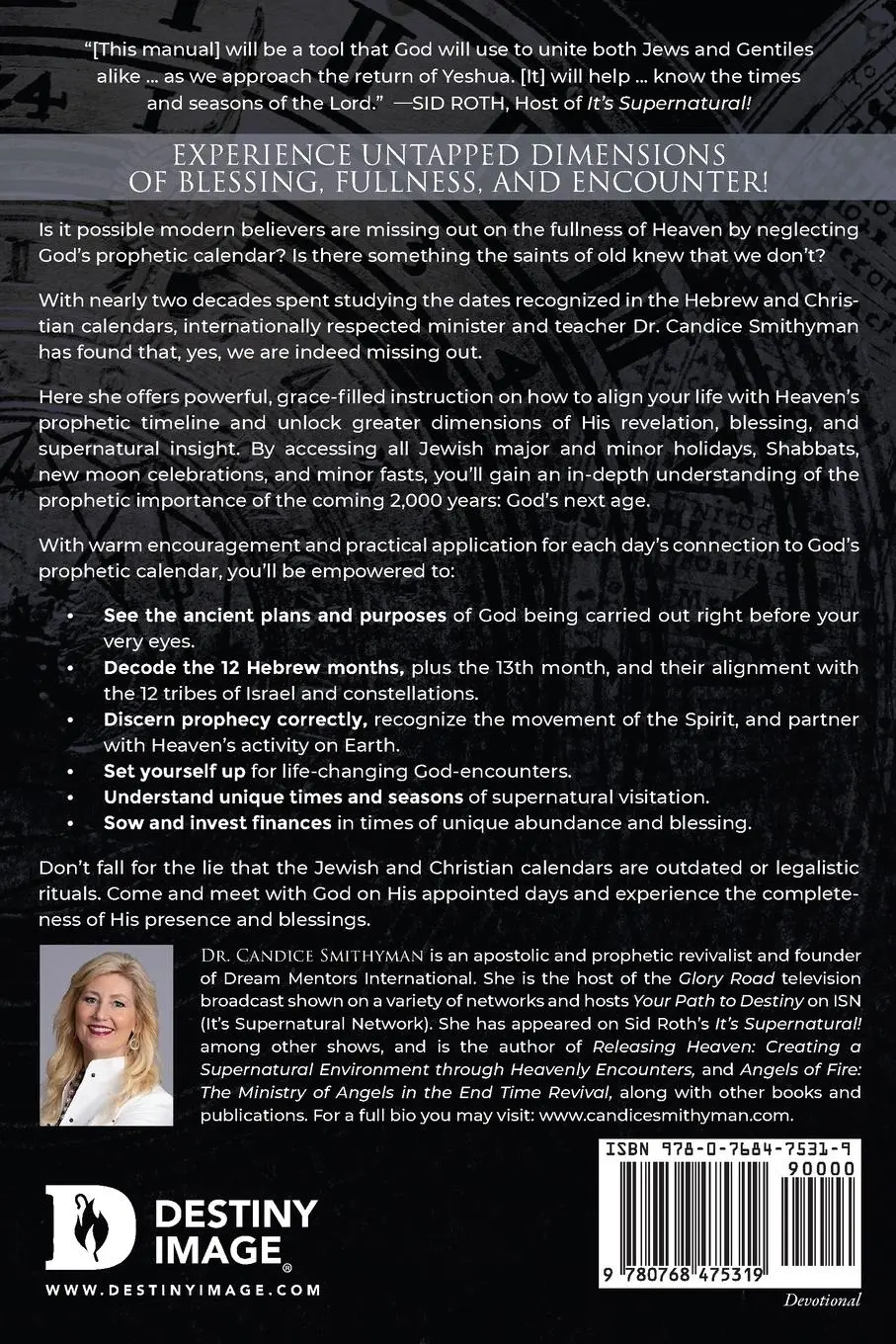 Rückseite: 9780768475319 | 365 Prophetic Revelations from the Hebrew Calendar | Candice Smithyman