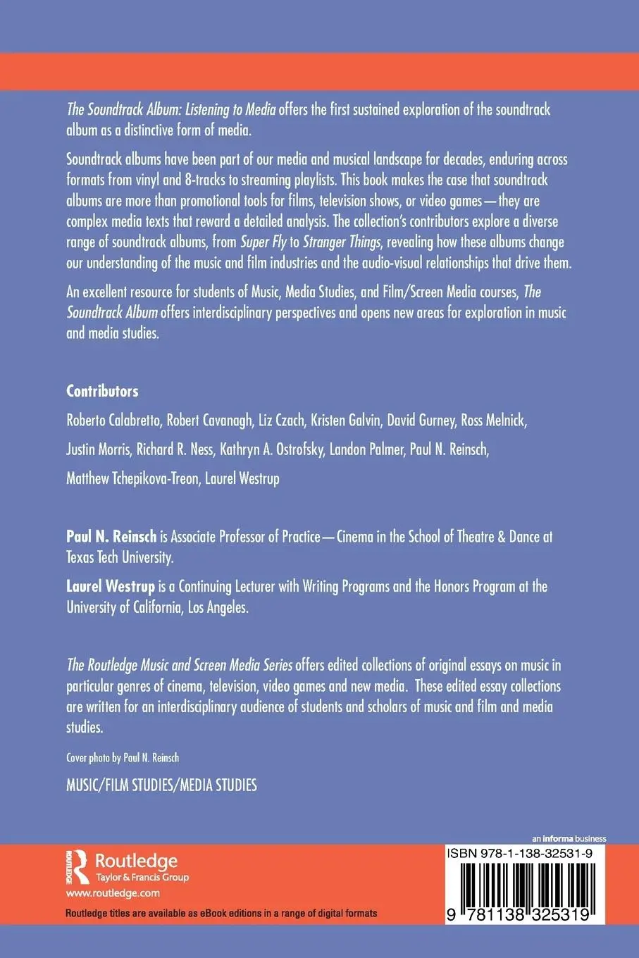 Rückseite: 9781138325319 | The Soundtrack Album | Listening to Media | Paul N. Reinsch (u. a.)