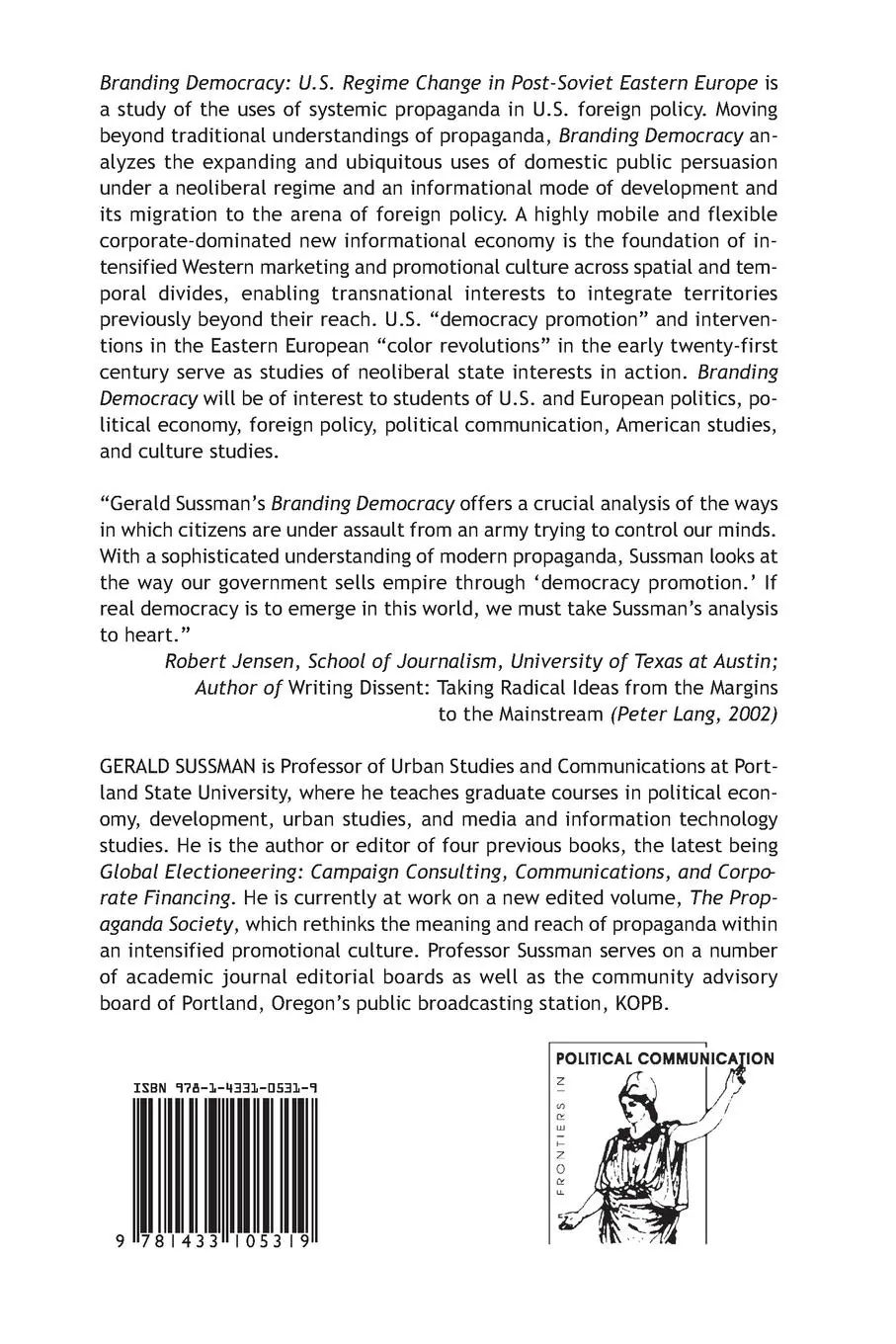 Rückseite: 9781433105319 | Branding Democracy | U.S. Regime Change in Post-Soviet Eastern Europe