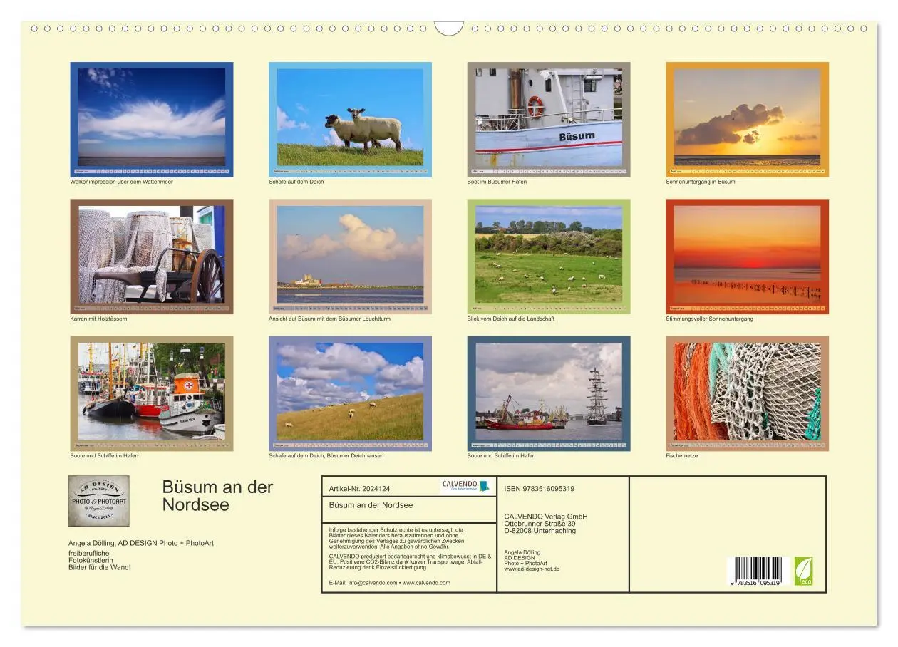 Bild: 9783516095319 | Büsum an der Nordsee (Wandkalender 2026 DIN A2 quer), CALVENDO...