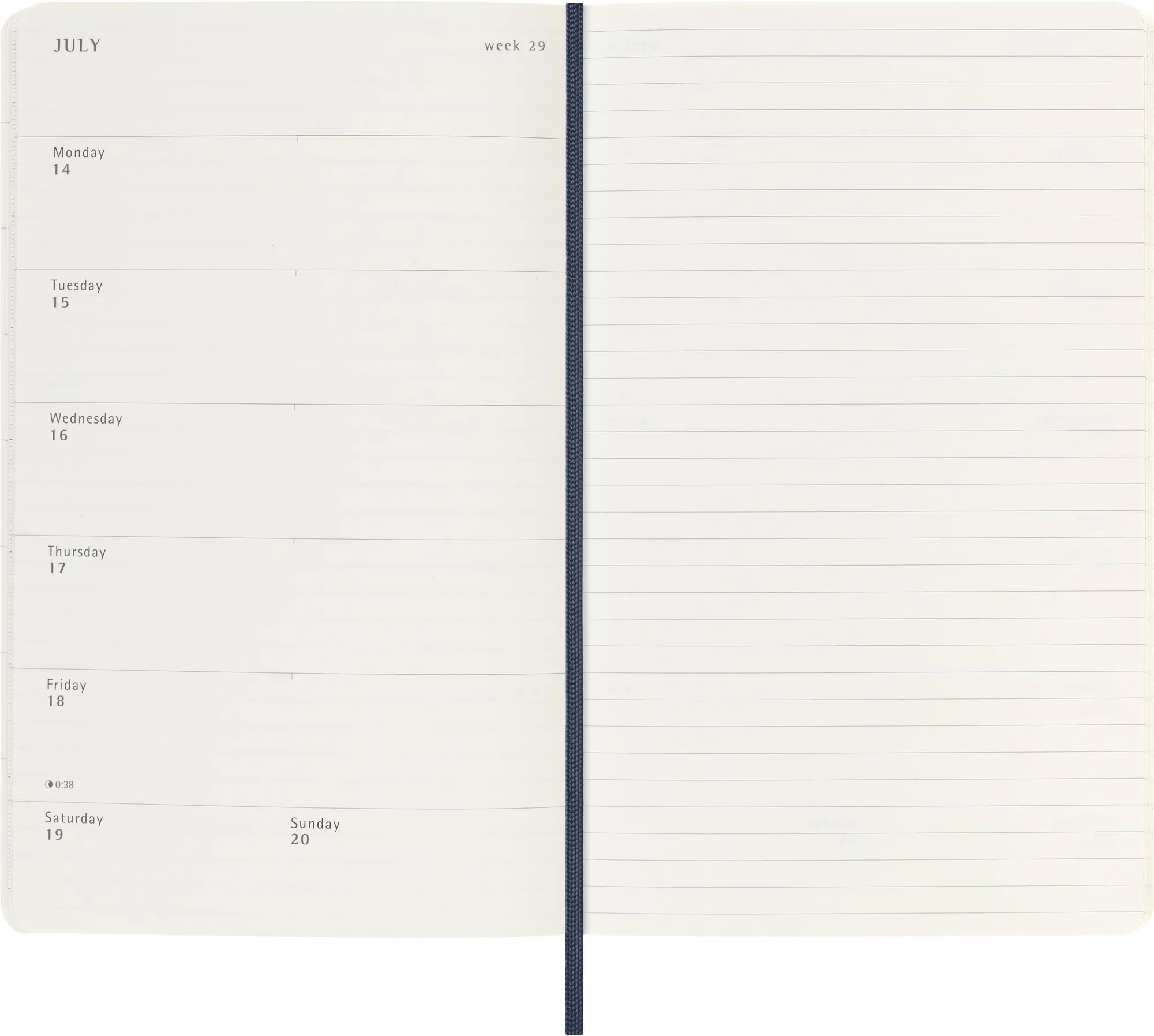 Bild: 8056999275419 | Moleskine 18 Monate Wochen Notizkalender 2025/2026, Large/A5, 1 Wo...
