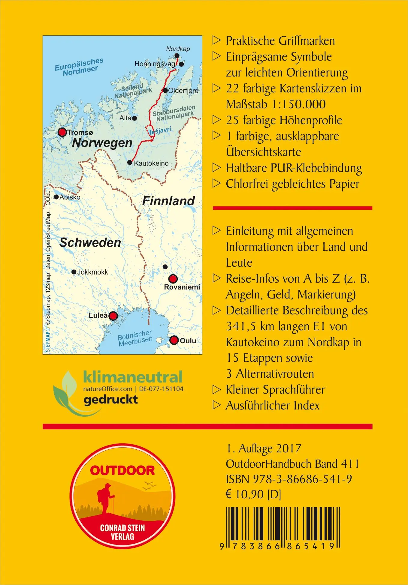 Rückseite: 9783866865419 | E1 Kautokeino - Nordkap | Sara Anna Danielsson | Taschenbuch | 128 S.