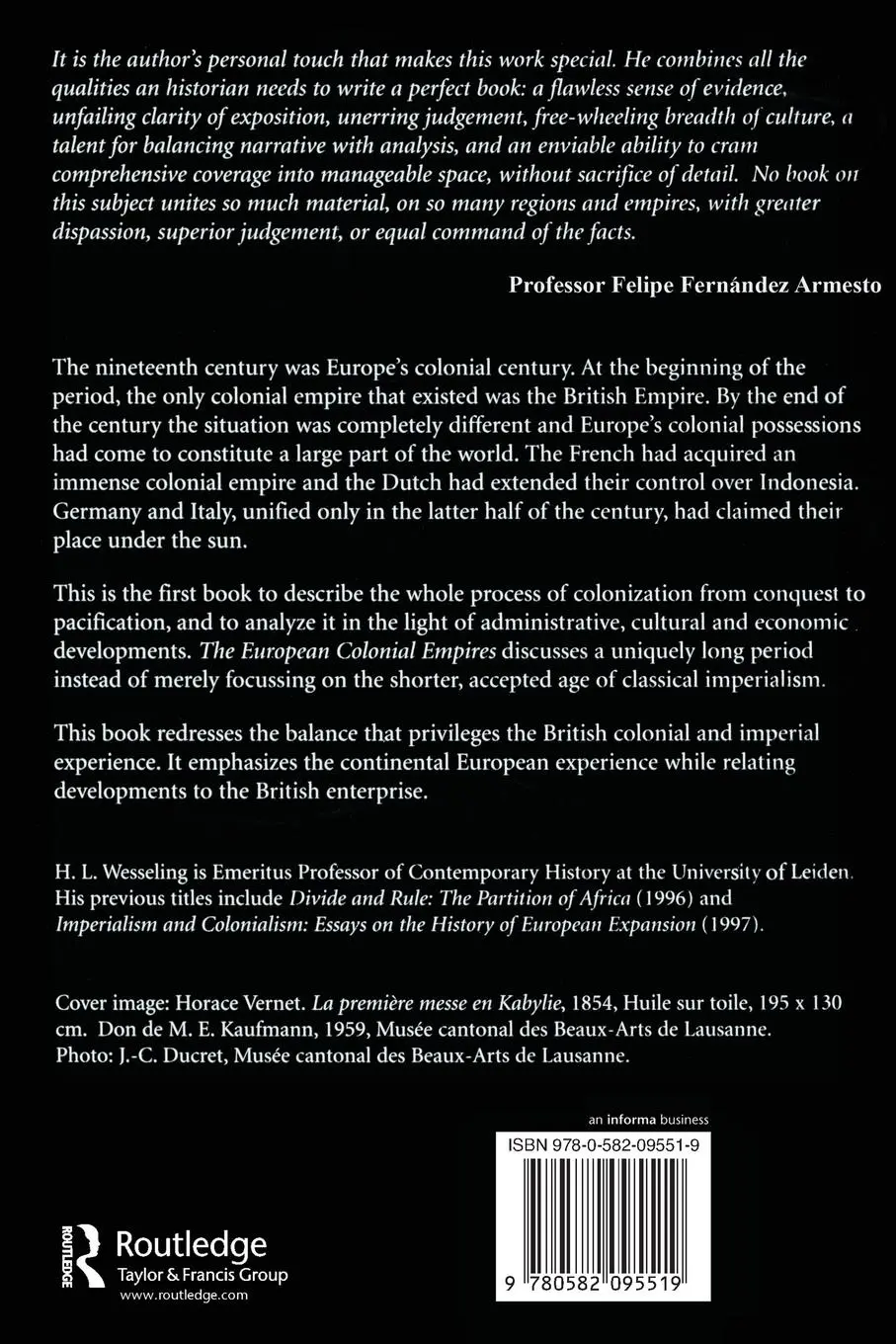 Rückseite: 9780582095519 | The European Colonial Empires | 1815-1919 | H. L. Wesseling | Buch