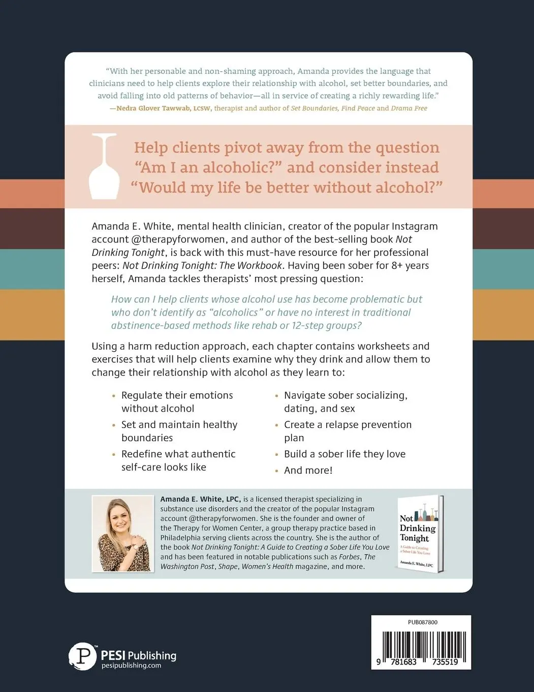 Rückseite: 9781683735519 | Not Drinking Tonight | Amanda E White | Taschenbuch | Englisch | 2023
