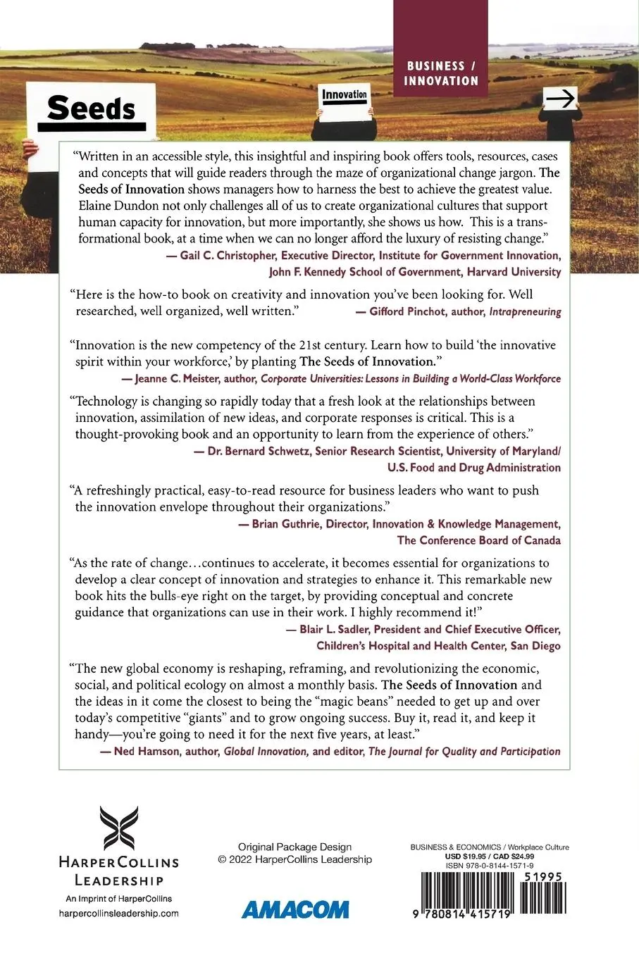Rückseite: 9780814415719 | The Seeds of Innovation | Elaine Dundon | Taschenbuch | Englisch