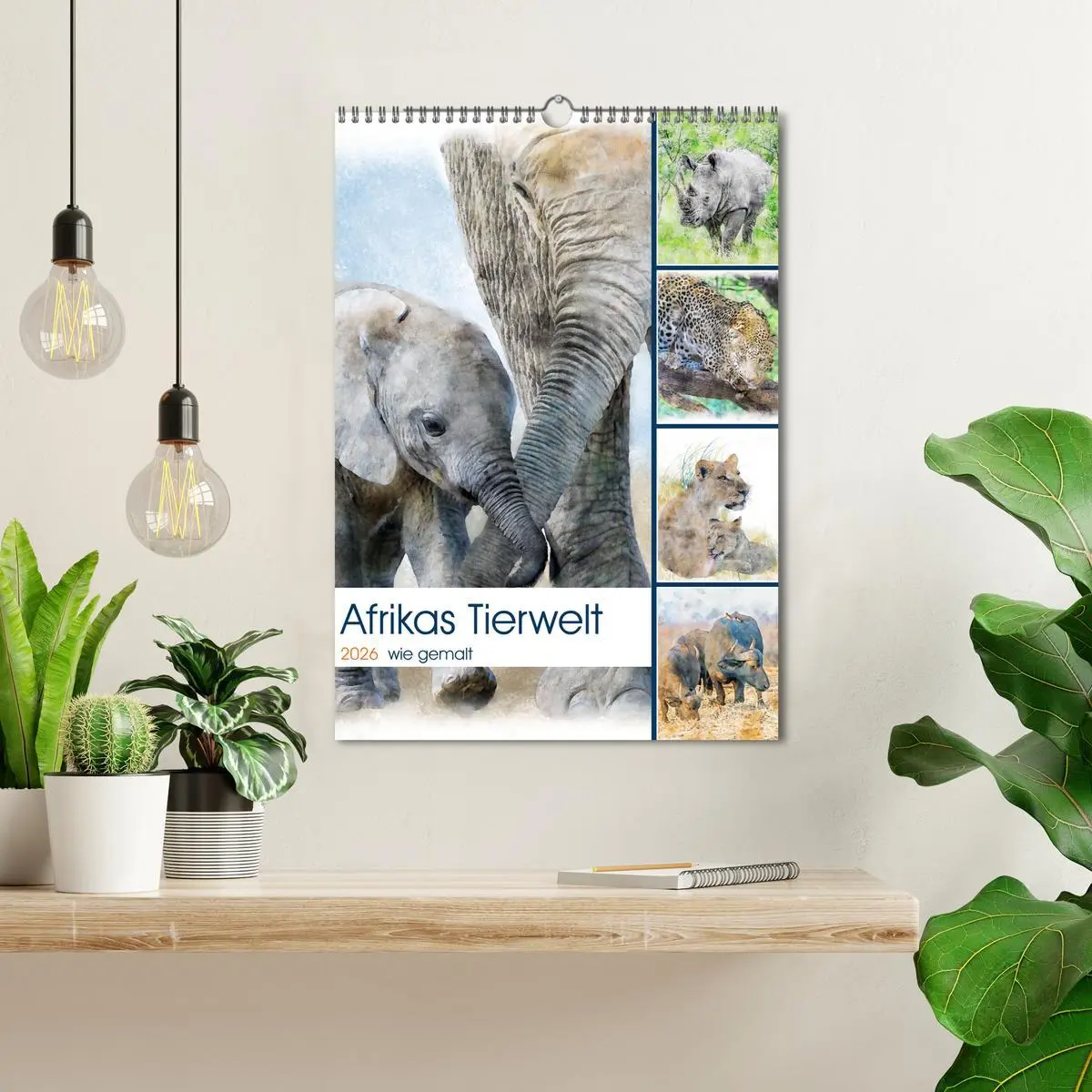Bild: 9783516365719 | Afrikas Tierwelt - wie gemalt (Wandkalender 2026 DIN A3 hoch),...