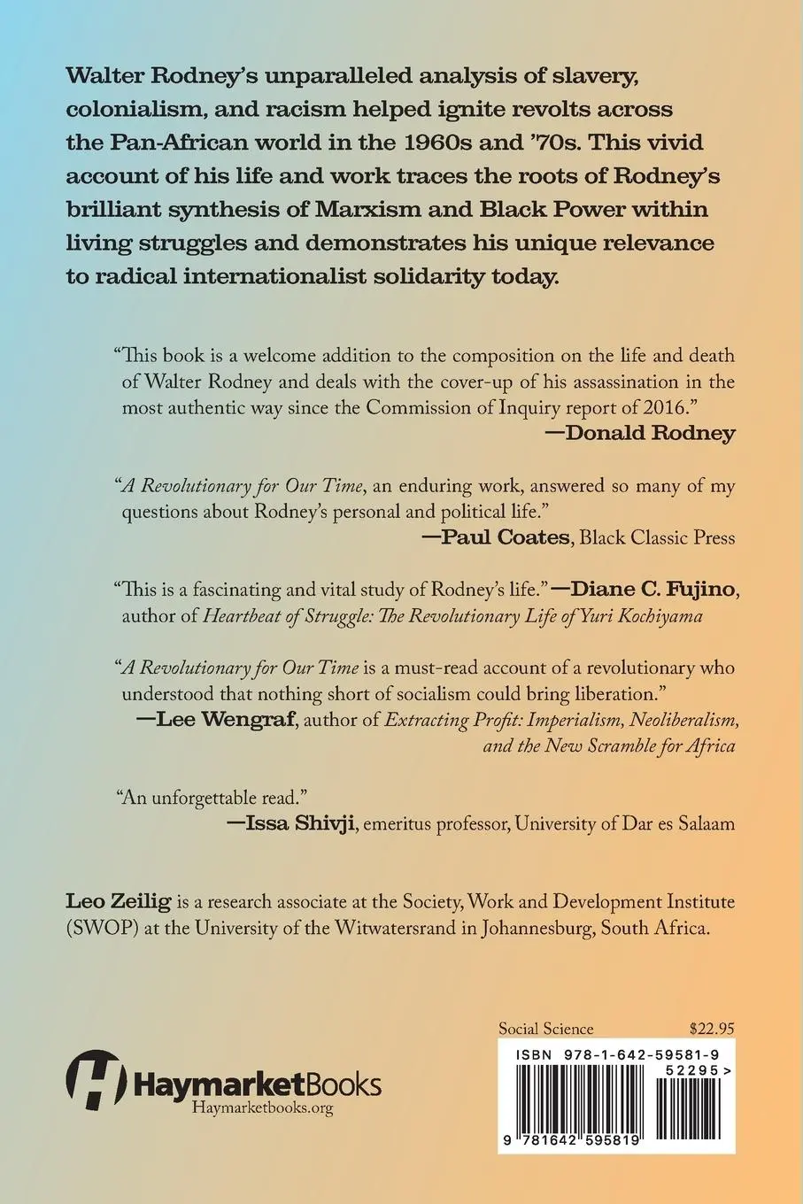 Rückseite: 9781642595819 | A Revolutionary for Our Time | The Walter Rodney Story | Leo Zeilig