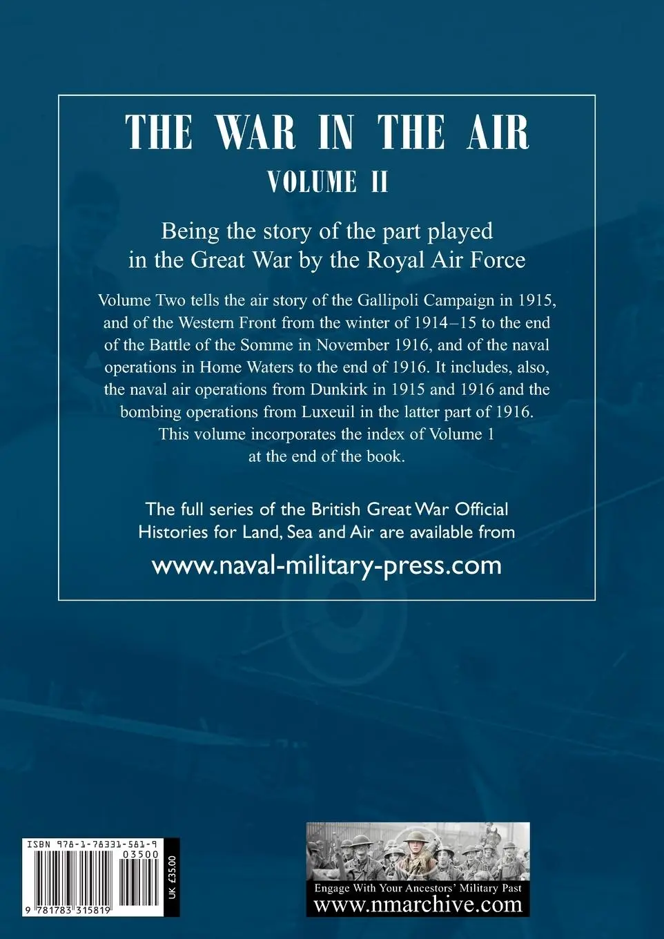 Rückseite: 9781783315819 | War in the Air. Being the Story of the part played in the Great War...