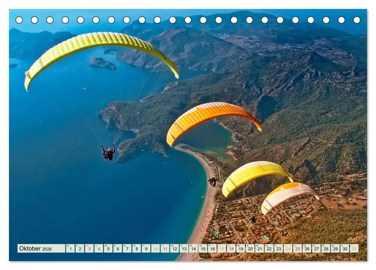 Bild: 9783457955819 | Freiheit und Abenteuer - Paragliding (Tischkalender 2026 DIN A5...