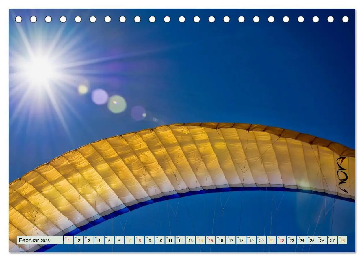 Bild: 9783457955819 | Freiheit und Abenteuer - Paragliding (Tischkalender 2026 DIN A5...