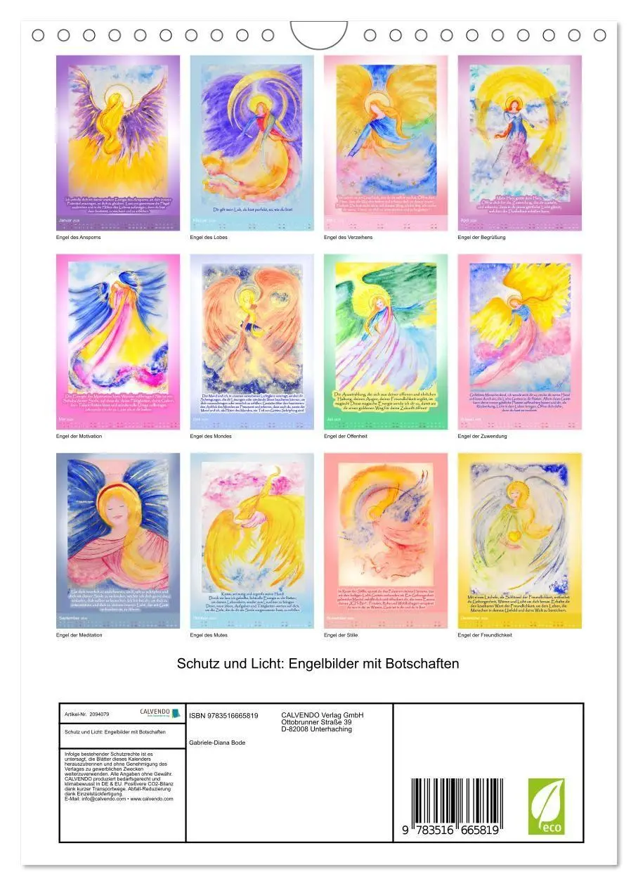 Bild: 9783516665819 | Schutz und Licht: Engelbilder mit Botschaften (Wandkalender 2026...