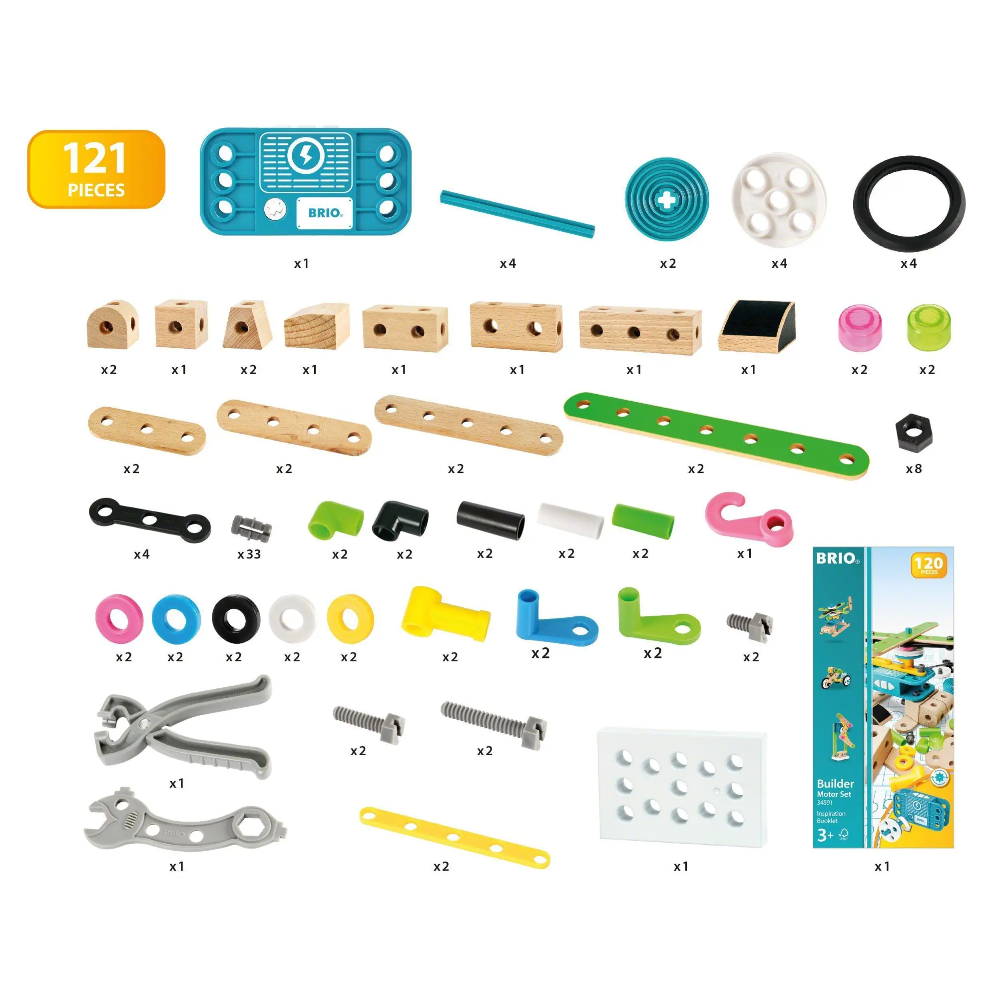 Bild: 7312350345919 | BRIO Builder 34591 Motor-Konstruktionsset 120 tlg. - Umfangreiches...
