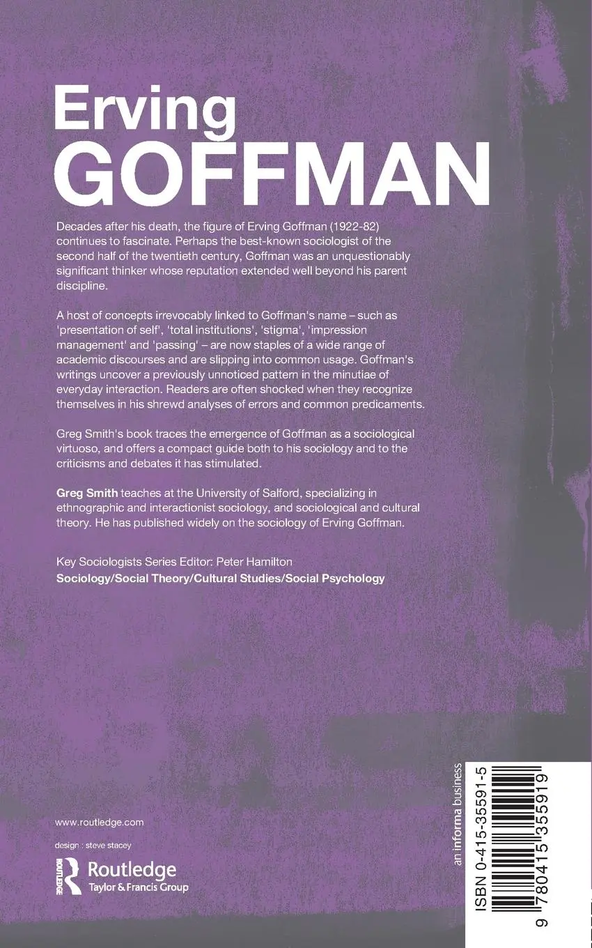 Rückseite: 9780415355919 | Erving Goffman | Greg Smith | Taschenbuch | Englisch | 2006