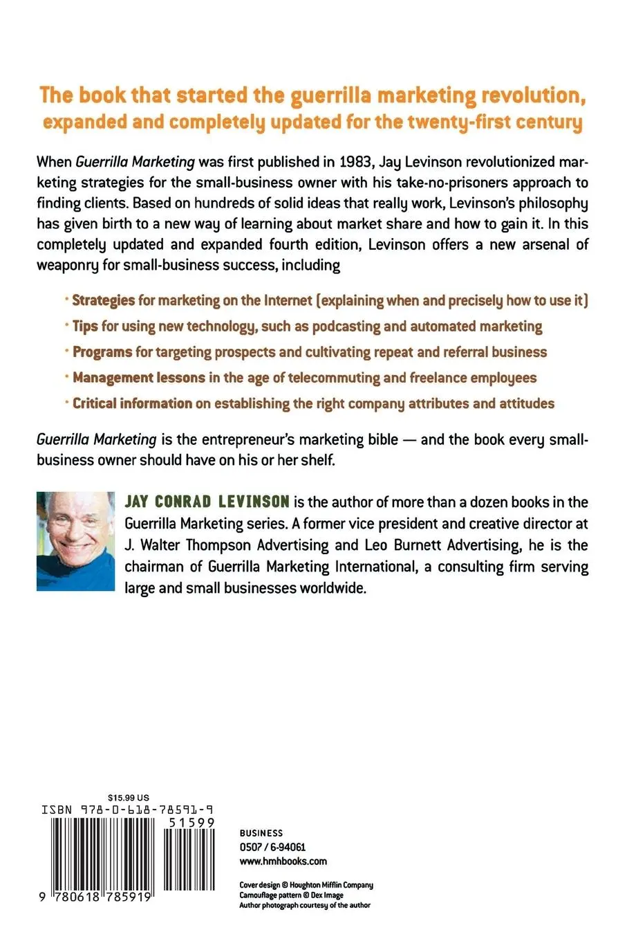 Rückseite: 9780618785919 | Guerrilla Marketing, 4th edition | Jay Levinson | Taschenbuch | 2007