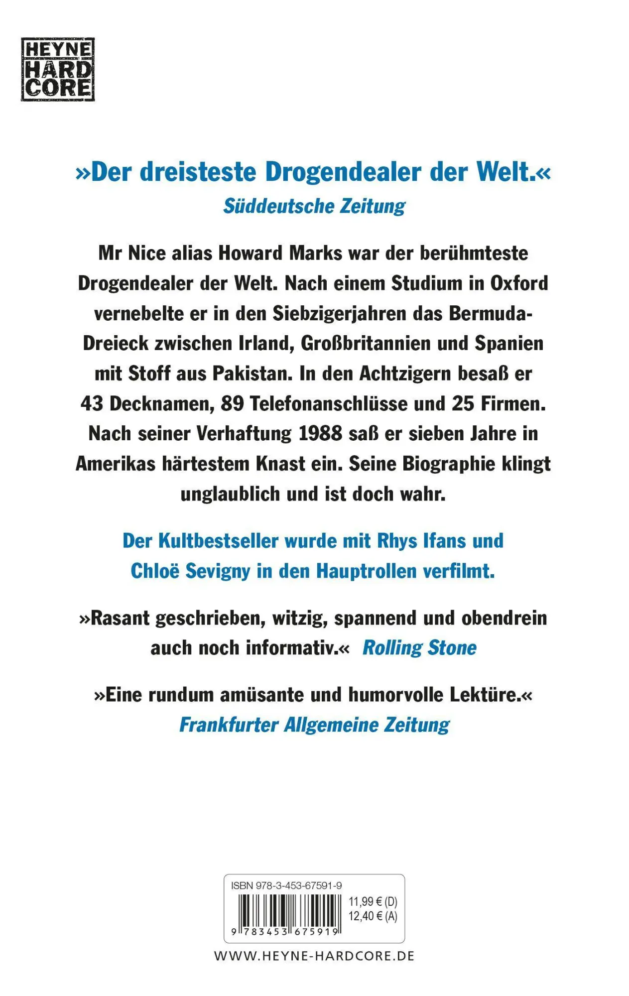 Bild: 9783453675919 | Mr Nice | Autobiographie | Howard Marks | Taschenbuch | 702 S. | 2010