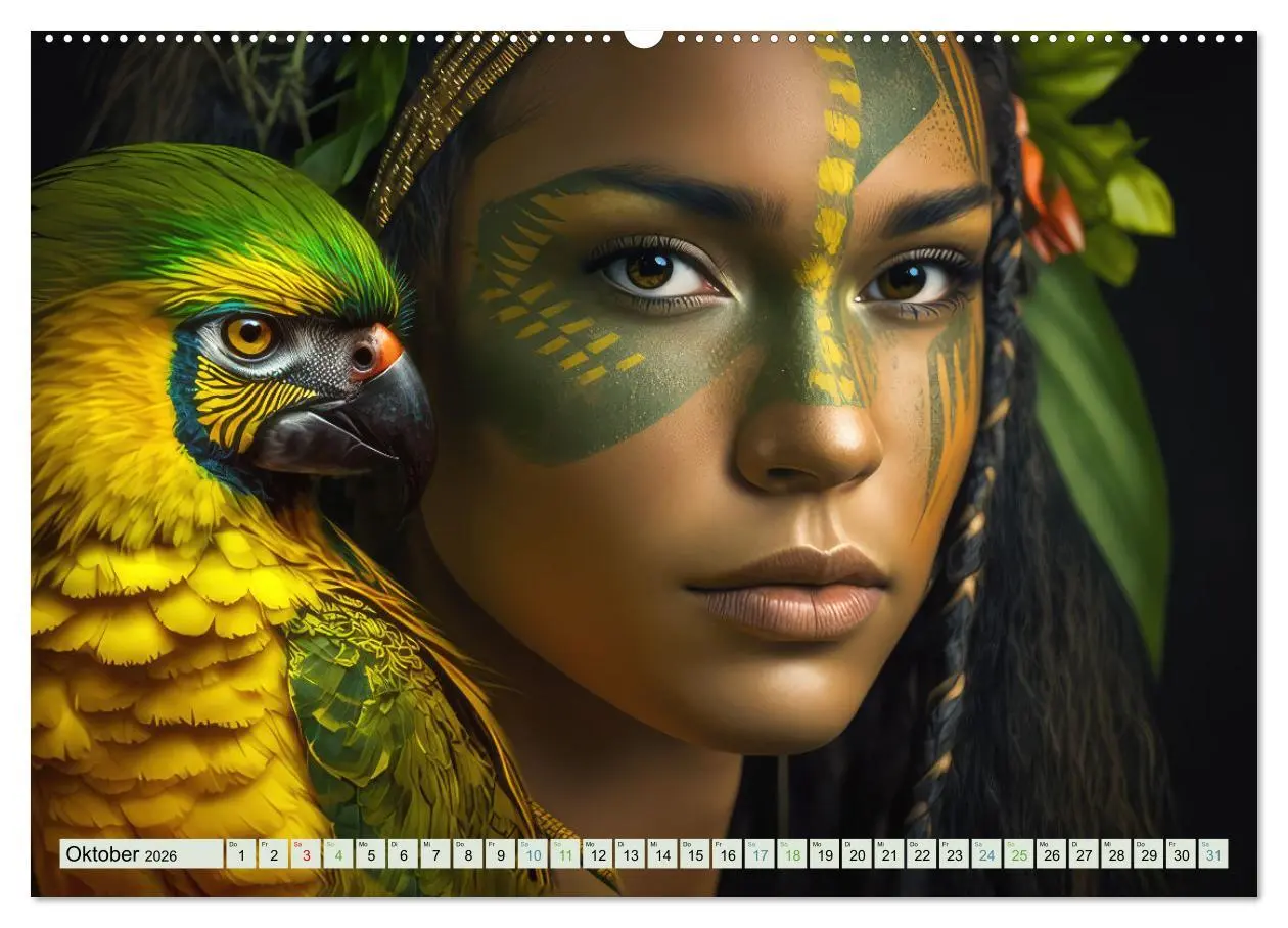 Bild: 9783457526019 | Exotische Frauenportraits im Dschungel (Wandkalender 2026 DIN A2...