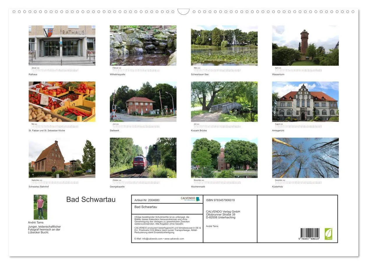 Bild: 9783457906019 | Bad Schwartau (Wandkalender 2026 DIN A2 quer), CALVENDO Monatskalender