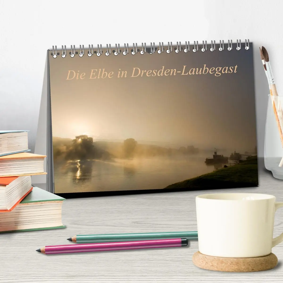 Bild: 9783516096019 | Die Elbe in Dresden-Laubegast (Tischkalender 2026 DIN A5 quer),...