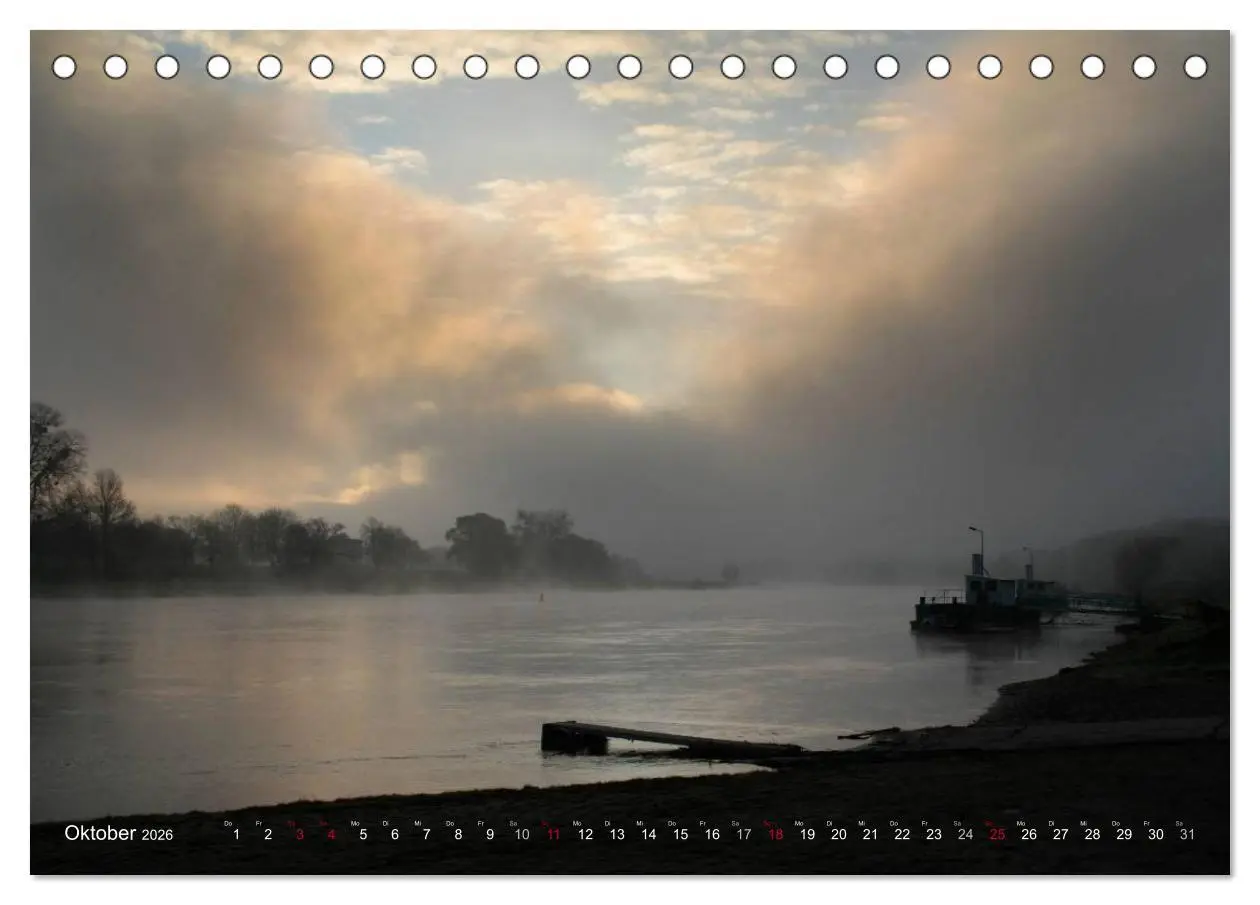 Bild: 9783516096019 | Die Elbe in Dresden-Laubegast (Tischkalender 2026 DIN A5 quer),...