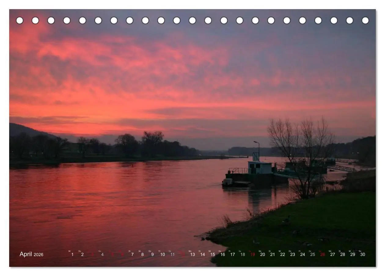 Bild: 9783516096019 | Die Elbe in Dresden-Laubegast (Tischkalender 2026 DIN A5 quer),...