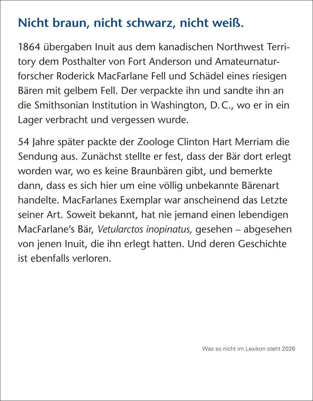 Bild: 9783840036019 | Was so nicht im Lexikon steht Tagesabreißkalender 2026 -...