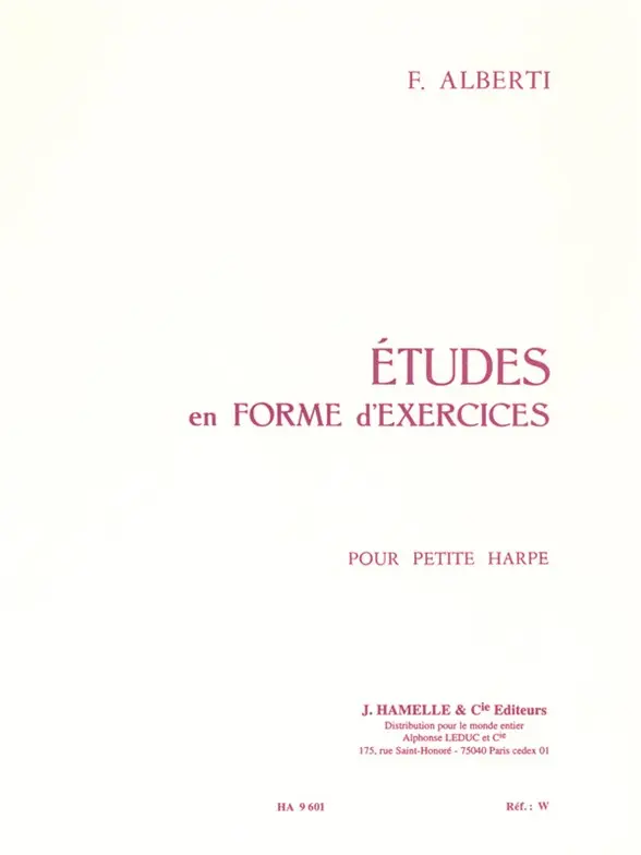 Cover: 9790230796019 | Etudes En Forme D'Exercices | Harpe Celtique | Alberti | Buch