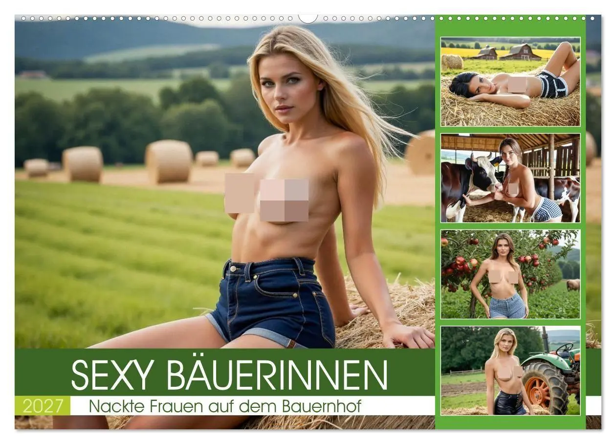 Cover: 9783516916119 | Sexy Bäuerinnen - Nackte Frauen auf dem Bauernhof (Wandkalender...