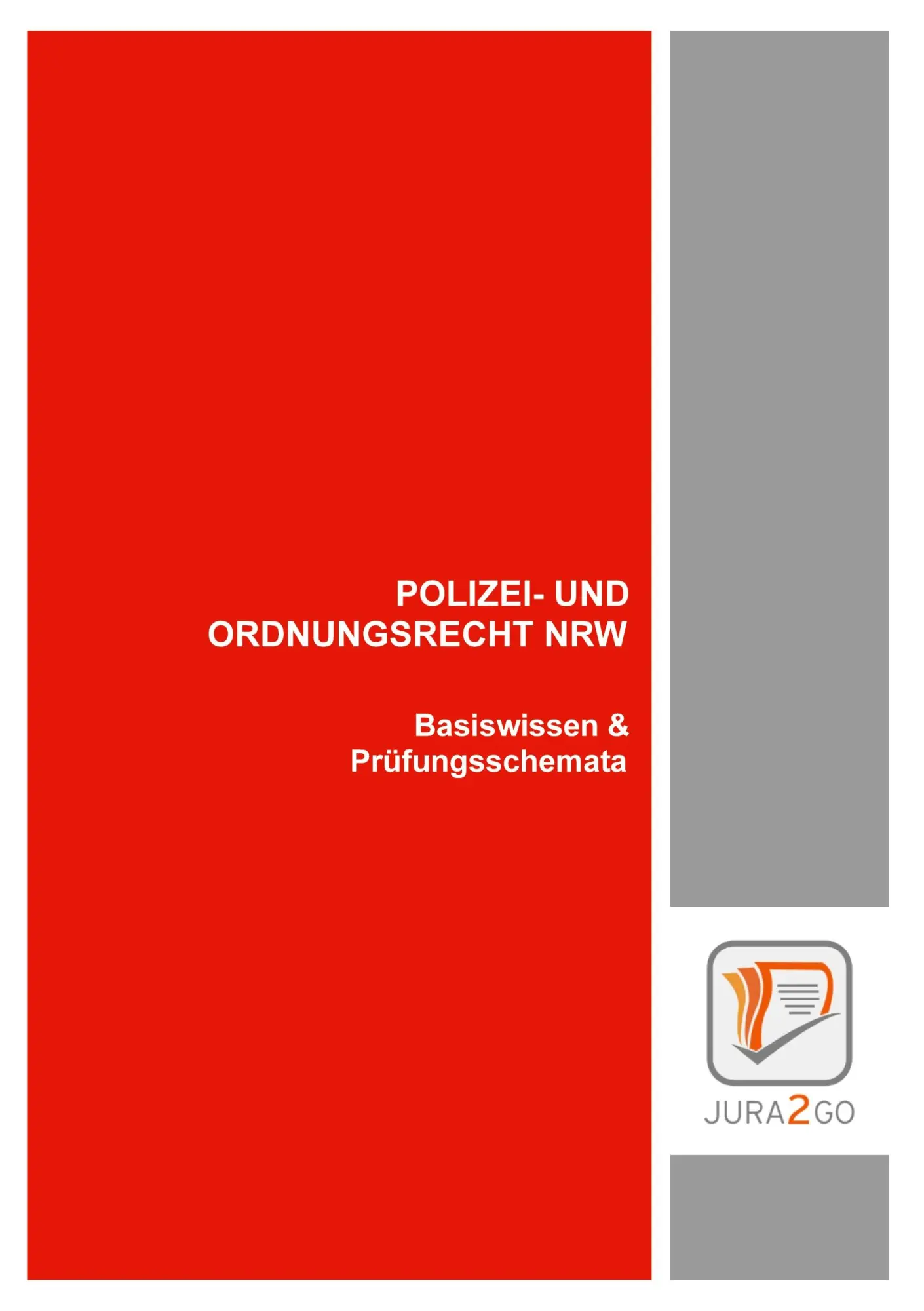 Cover: 9783738606119 | Polizei- und Ordnungsrecht NRW | Basiswissen &amp; Prüfungsschemata | Buch