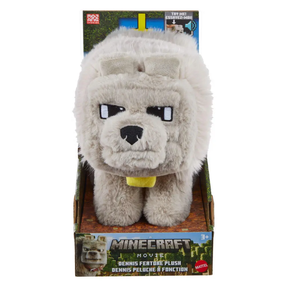 Cover: 194735346219 | Minecraft Dennis the Wolf Deluxe Funktionsplüsch | Offene Verpackung