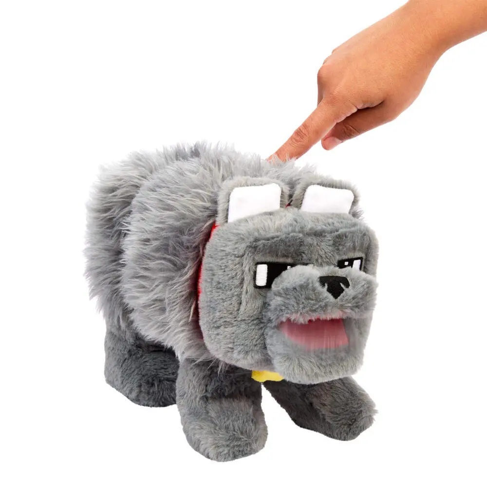 Bild: 194735346219 | Minecraft Dennis the Wolf Deluxe Funktionsplüsch | Offene Verpackung