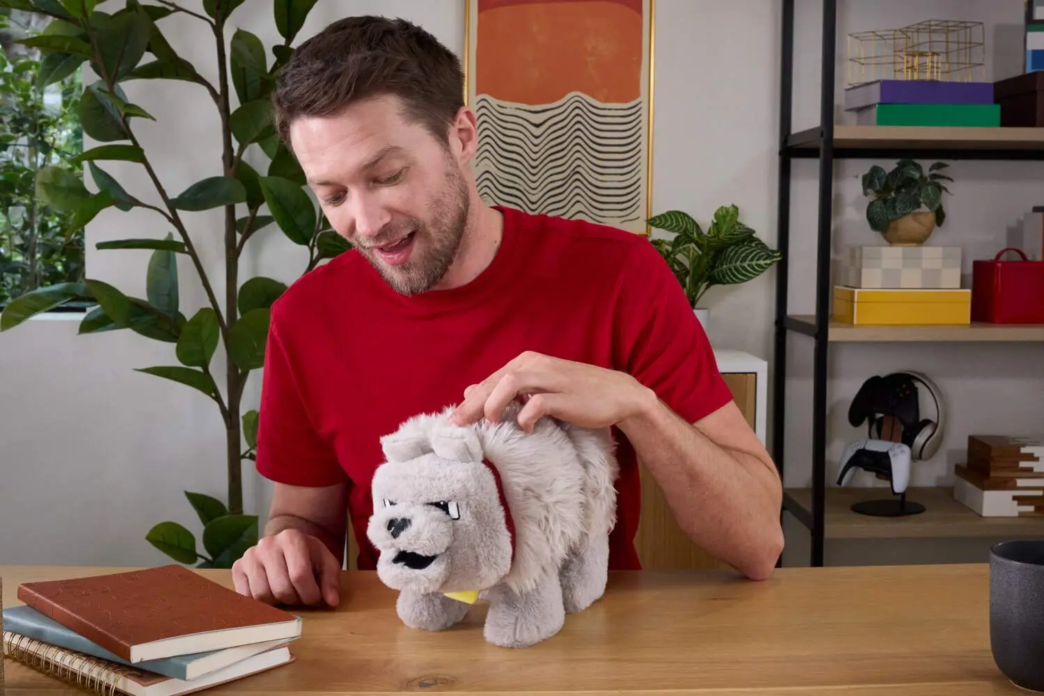 Bild: 194735346219 | Minecraft Dennis the Wolf Deluxe Funktionsplüsch | Offene Verpackung