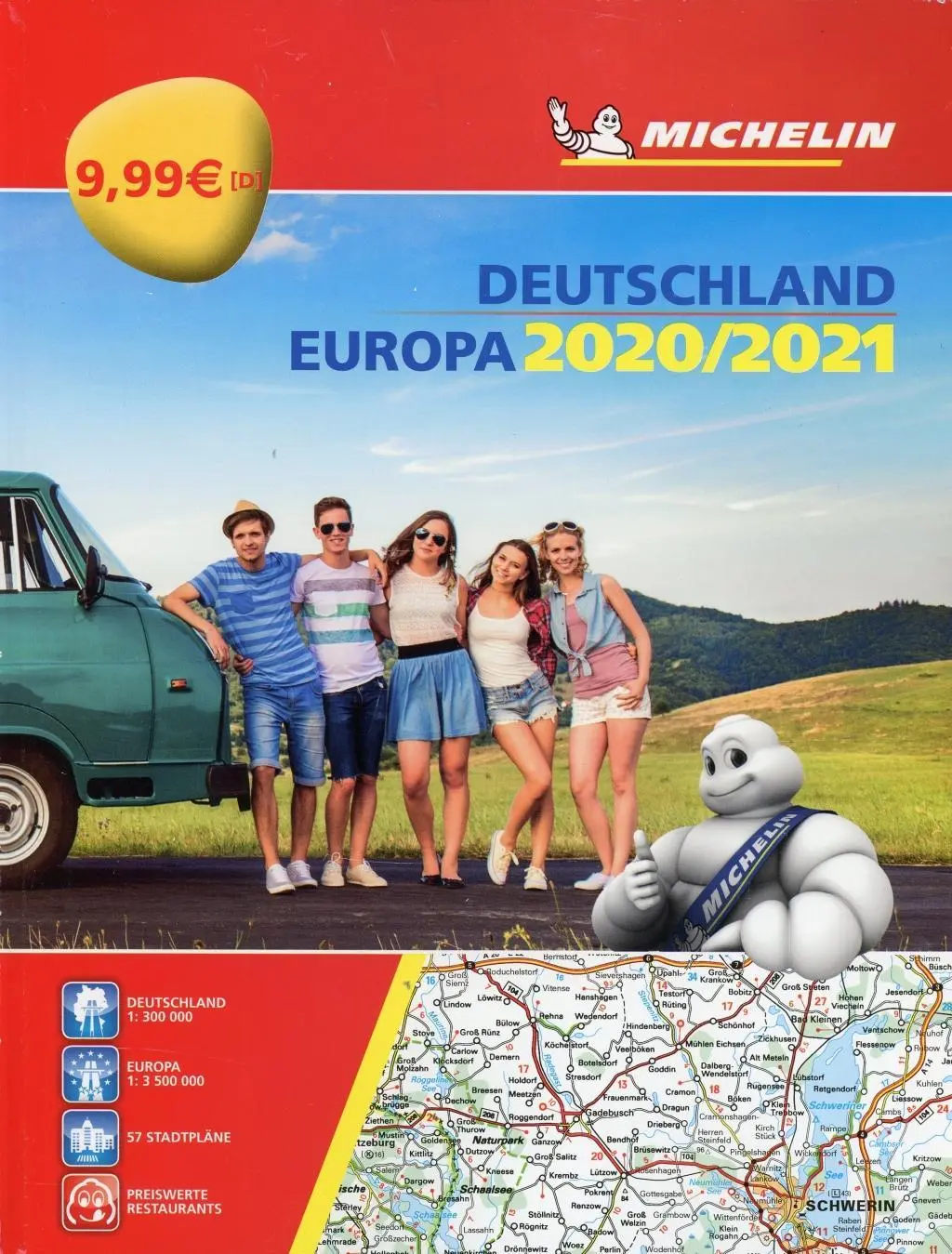 Cover: 9782067236219 | Michelin Straßenatlas Deutschland &amp; Europa 2020/2021 | (Land-)Karte