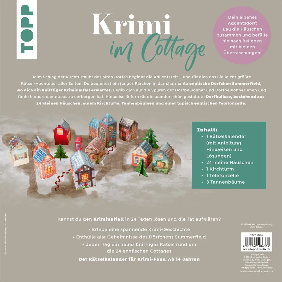 Bild: 4007742186319 | Krimi im Cottage - Das Rätsel-Weihnachtsdorf - Adventskalender | Spiel
