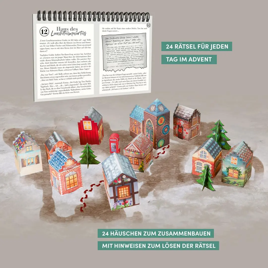 Bild: 4007742186319 | Krimi im Cottage - Das Rätsel-Weihnachtsdorf - Adventskalender | Spiel