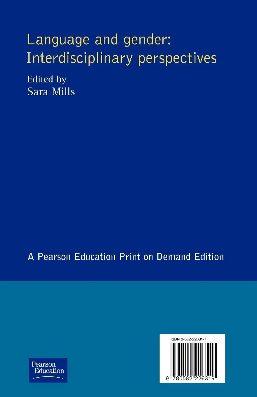 Rückseite: 9780582226319 | Language and Gender | Interdisciplinary Perspectives | Sara Mills