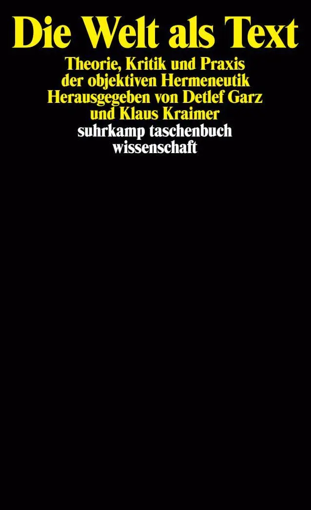 Cover: 9783518286319 | Die Welt als Text | Klaus Kraimer (u. a.) | Taschenbuch | 438 S.