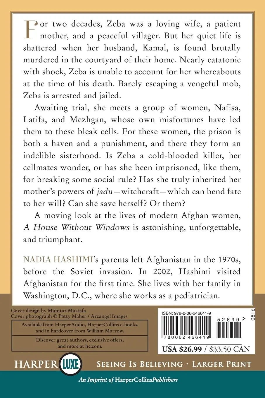 Rückseite: 9780062466419 | House Without Windows LP, A | Nadia Hashimi | Taschenbuch | Englisch