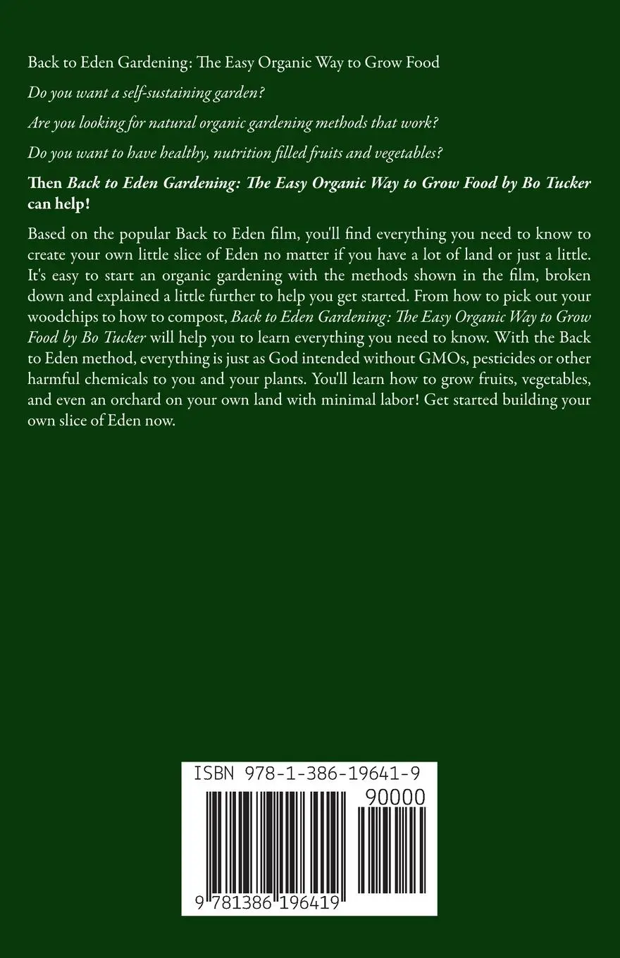 Rückseite: 9781386196419 | Back to Eden Gardening | The Easy Organic Way to Grow Food | Bo Tucker