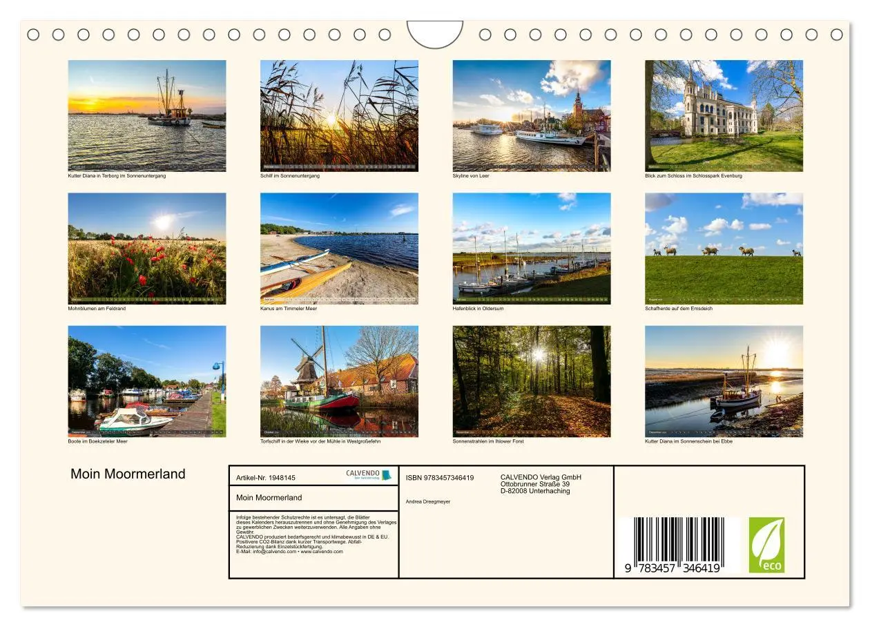 Bild: 9783457346419 | Moin Moormerland (Wandkalender 2026 DIN A4 quer), CALVENDO...