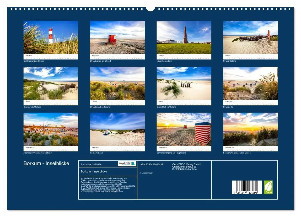 Bild: 9783457966419 | Borkum - Inselblicke (hochwertiger Premium Wandkalender 2026 DIN A2...