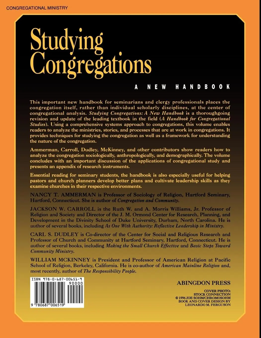 Rückseite: 9780687006519 | Studying Congregations | Nancy Tatom Ammerman (u. a.) | Taschenbuch