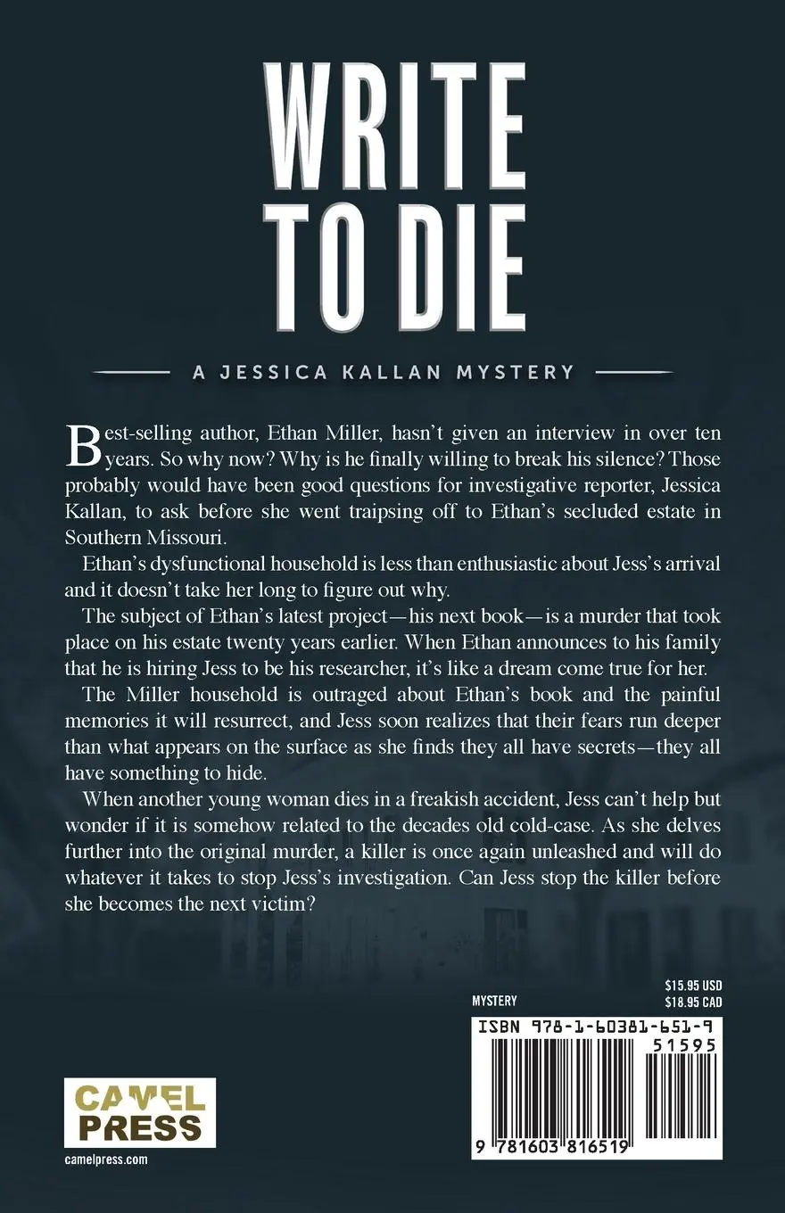Rückseite: 9781603816519 | Write To Die | Susan C Richards | Taschenbuch | Englisch | 2020